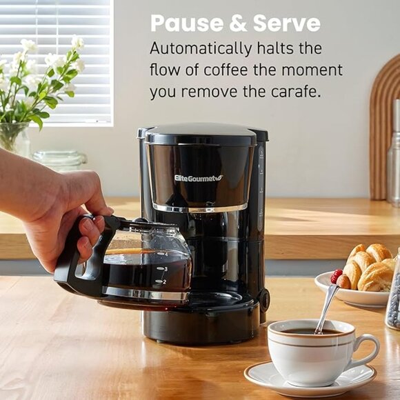 NEW! Elite Gourmet EHC-5055 Automatic 5-Cup Brew & Drip Coffee Maker with Pause - Picture 6 of 6